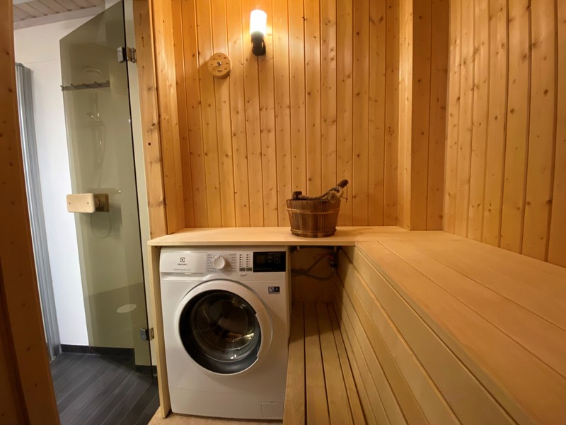 tvättmaskin och bastu